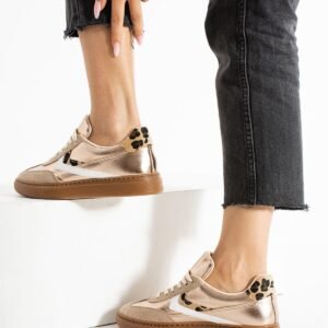 La limar kadın gold Sneaker spor ayakkabı